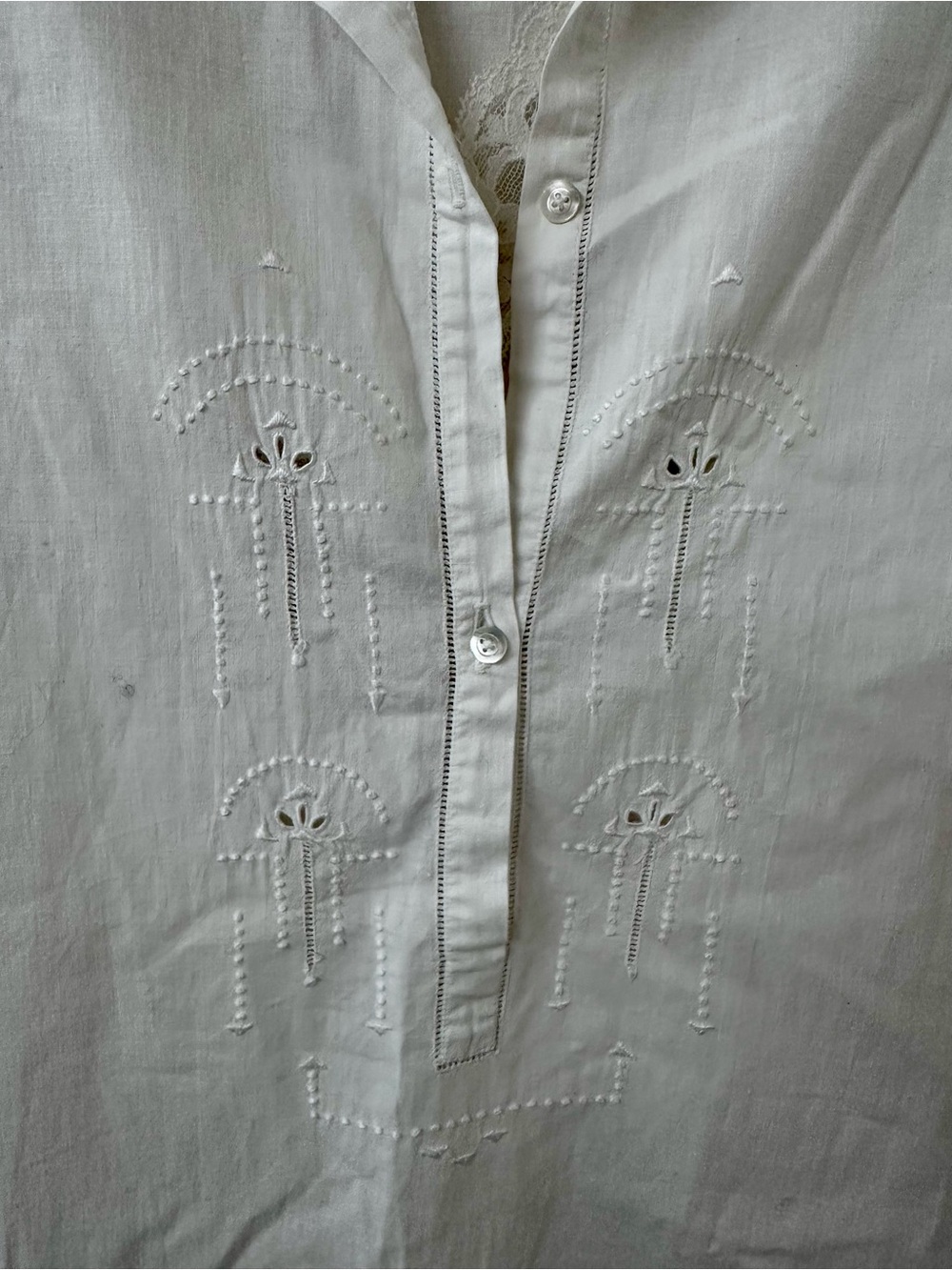 White Cotton Tunic dress - Picture 2 of 8